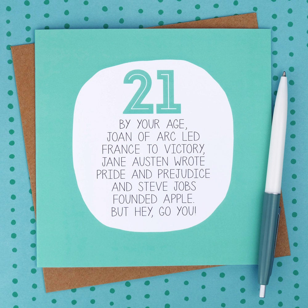 21 Birthday Card Ideas Funny 21st Birthday Card