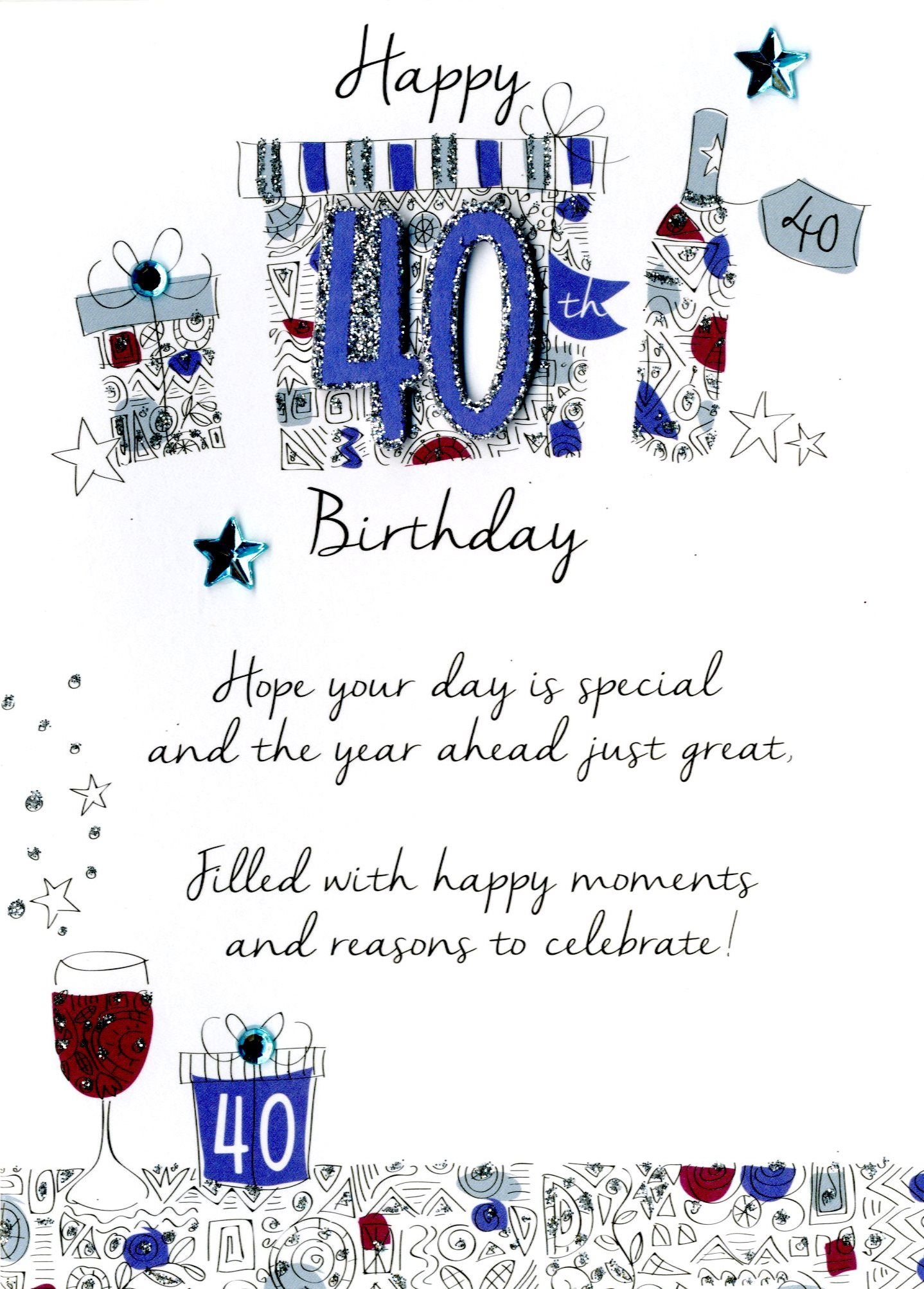 40Th Birthday Card Ideas For Men Male 40th Birthday Greeting Card