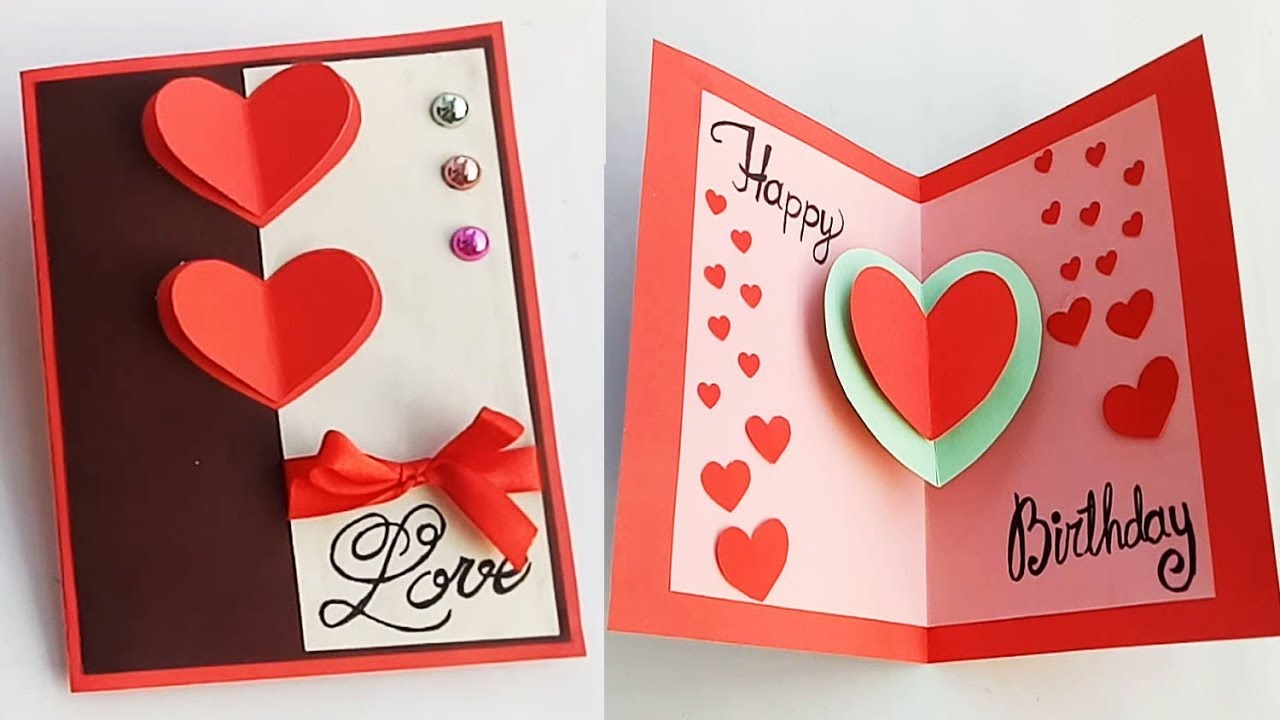Handmade Birthday Card Ideas For Girlfriend How To Make Birthday Card For Boyfriend Or Girlfriend Handmade Birthday Card Idea