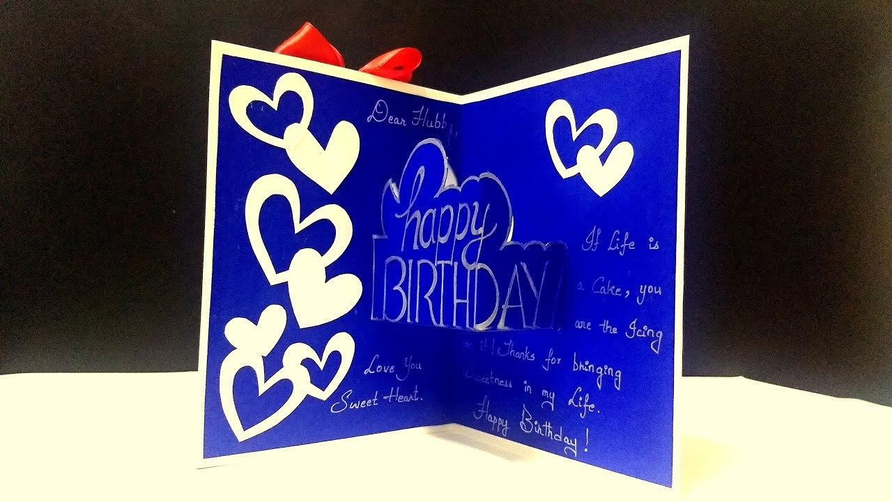 Handmade Birthday Card Ideas For Husband Beautiful Birthday Pop Up Card Idea Handmade Birthday Card Easy Complete Tutorial