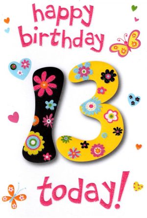 13 Birthday Card Ideas 94 Granddaughter 13th Birthday Cards Birthday Card Lovely Glitter