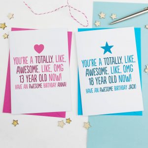 13Th Birthday Card Ideas Totally Awesome Birthday Card Personalised