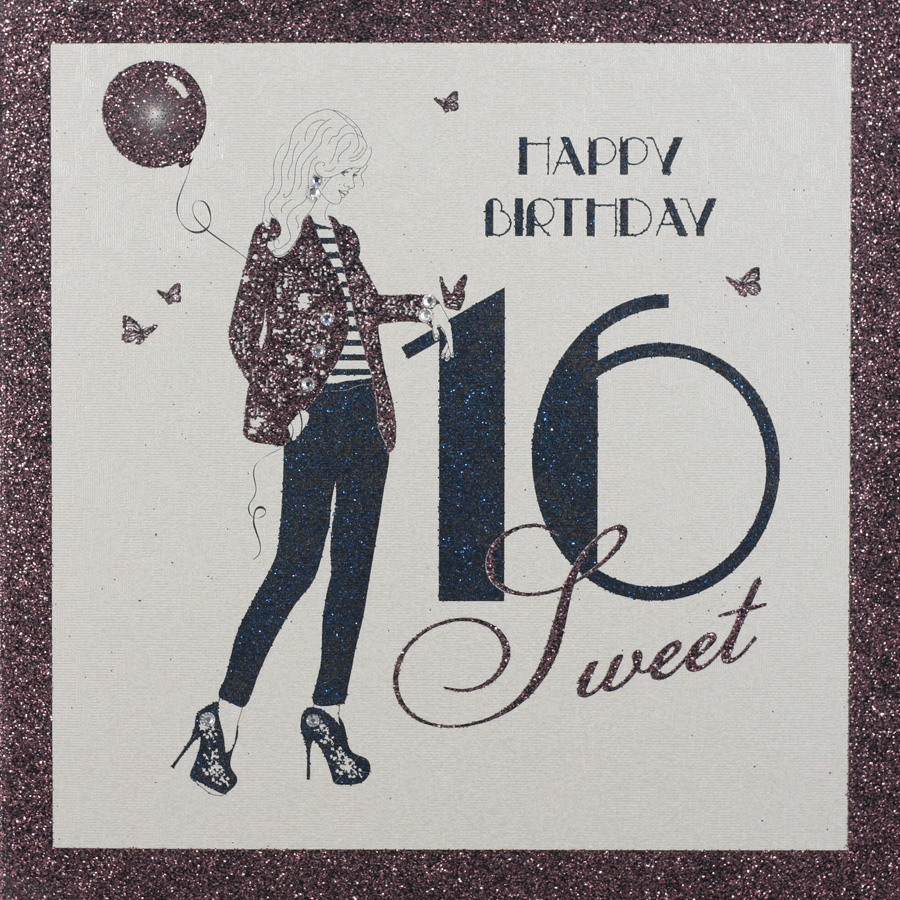 16 Birthday Card Ideas Happy Birthday Sweet 16 Handmade Birthday Card Cf18