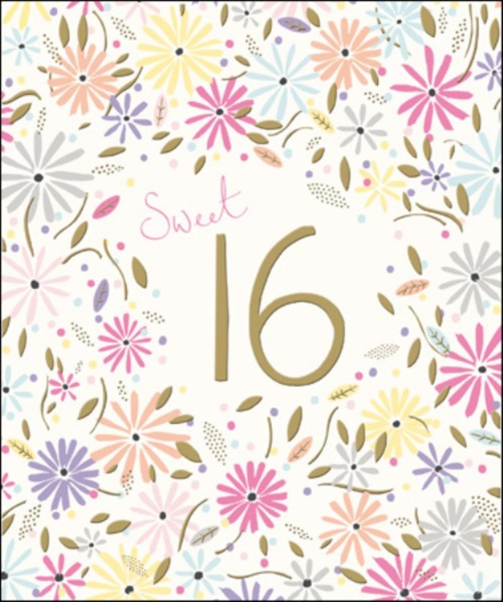 16 Birthday Card Ideas Sweet 16 Happy 16th Birthday Greeting Card