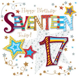 17Th Birthday Card Ideas Seventeen Today 17th Birthday Greeting Card