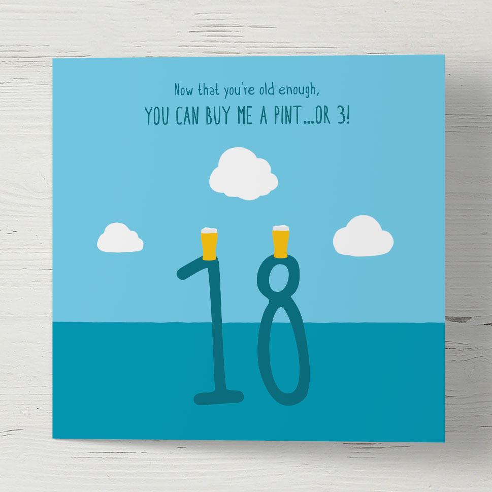 18 Birthday Card Ideas 18th Birthday Card Pints