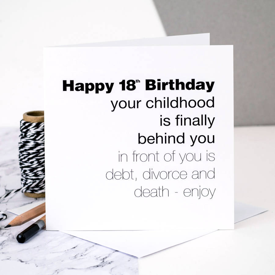 18 Birthday Card Ideas 97 18 Birthday Cards Ideas 13th Birthday Card 18th Funny Blank