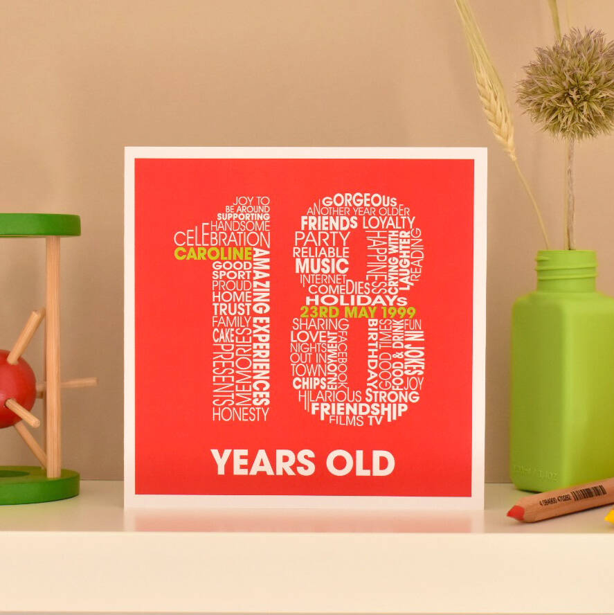 18 Birthday Card Ideas Personalised 18th Birthday Card