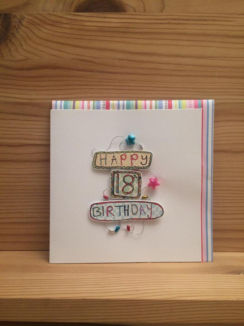 18Th Birthday Card Ideas Handmade 18th Birthday Card Handmade Cardpeel Cardsspecial Card Eighteen Beads Wiregreeting Cardbirthday Cardtext Cardprettyww
