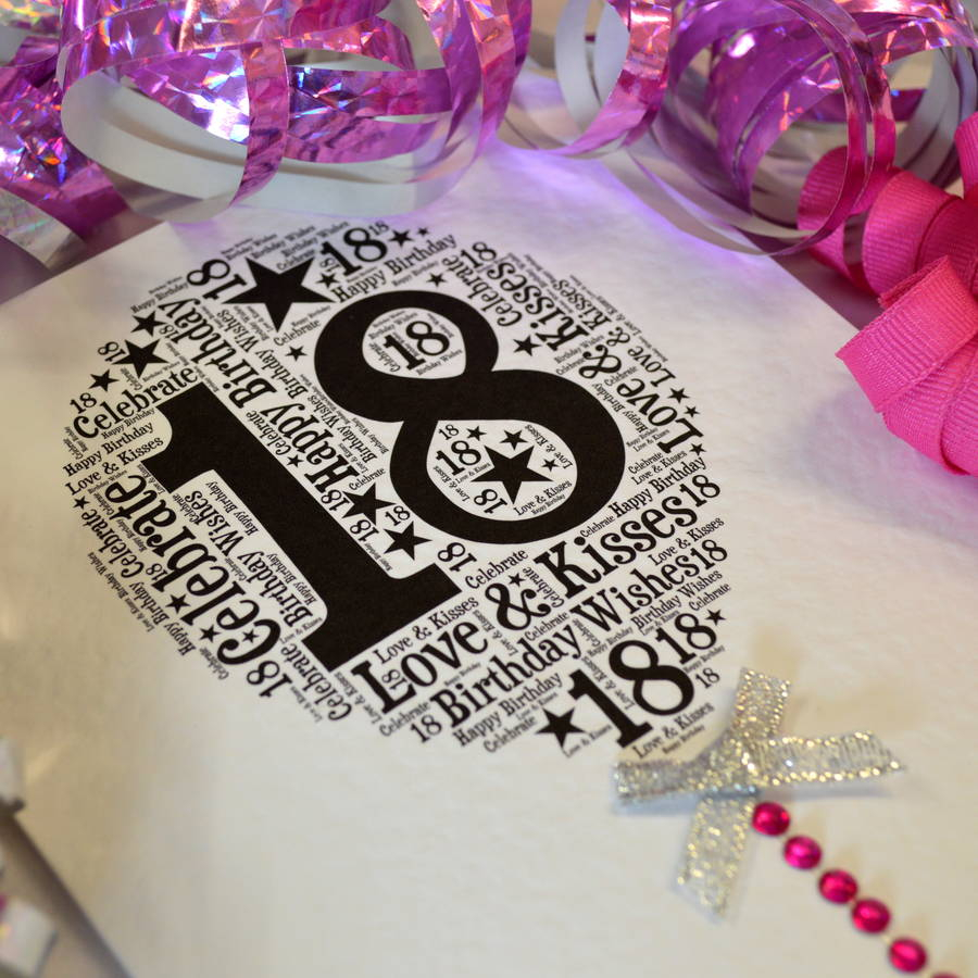 18Th Birthday Card Ideas Handmade 18th Happy Birthday Balloon Sparkle Card