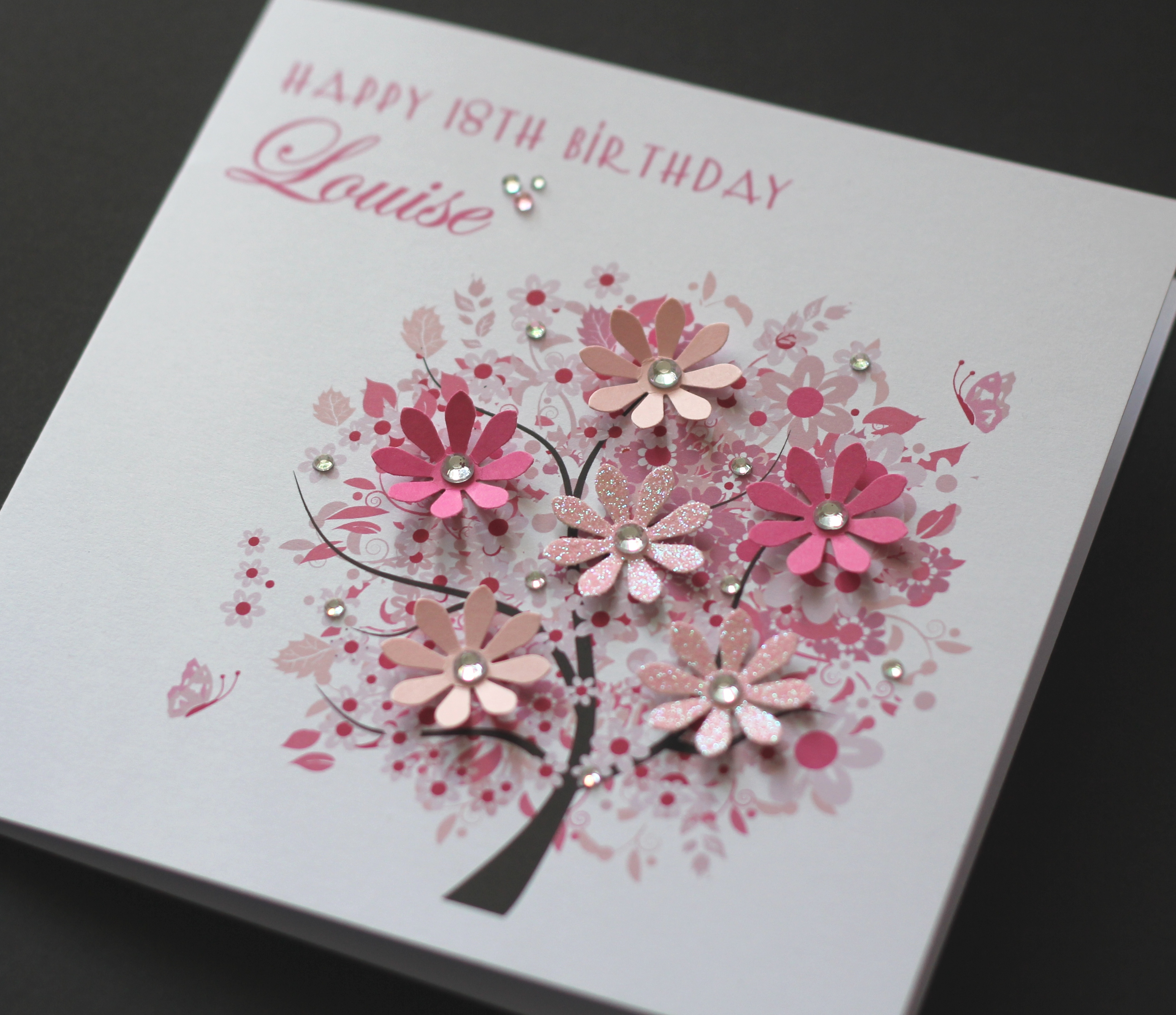 18Th Birthday Card Ideas Handmade Handmade Personalised Spring Beauties Birthday Card 148mm Square 4 Colours
