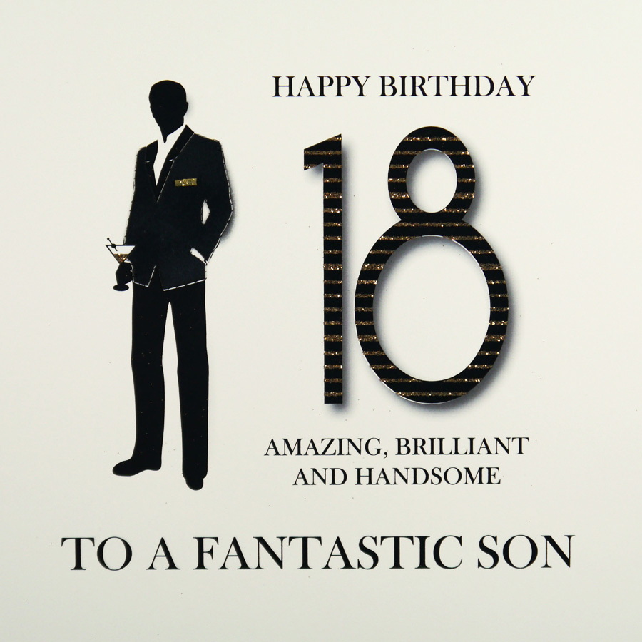 18Th Birthday Card Ideas Handmade To A Fantastic Son Large Handmade 18th Birthday Card Mrm2