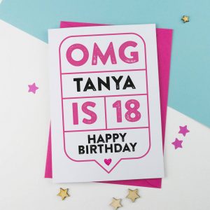 18Th Birthday Card Ideas Omg 18th Birthday Card Personalised