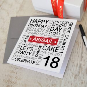 18Th Birthday Card Ideas Personalised 18th Birthday Card