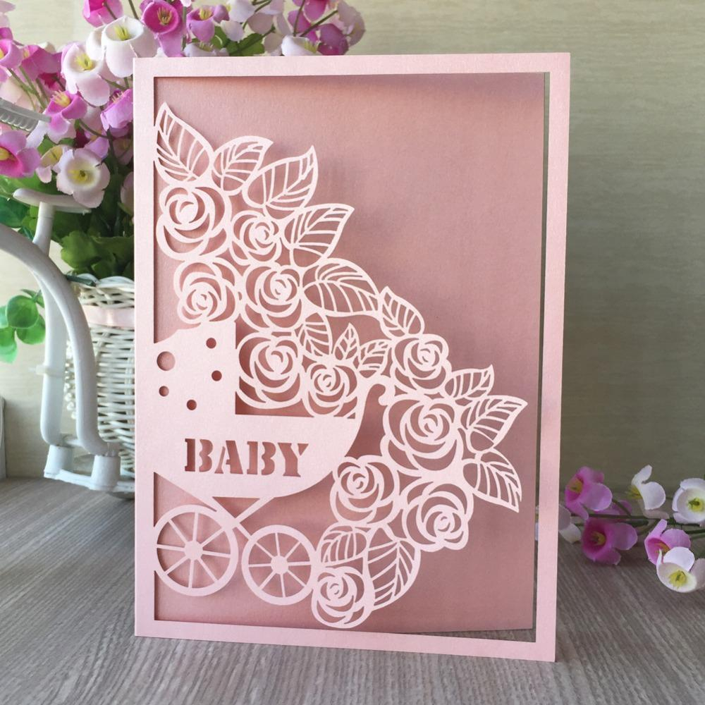 1St Birthday Card Ideas 30pcs New Laser Cut Pearl Paper Blessing Card Ba Shower Girl Boy 1st Birthday Party Decoration Invitation Card Greeting Card