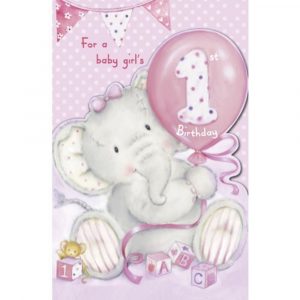 1St Birthday Card Ideas Elliot And Buttons Ba Girls 1st Birthday Greeting Card Pink
