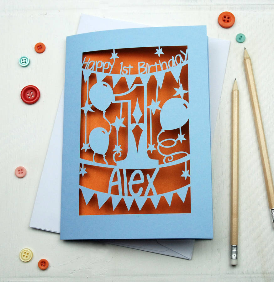 1St Birthday Card Ideas Personalised First Birthday Card