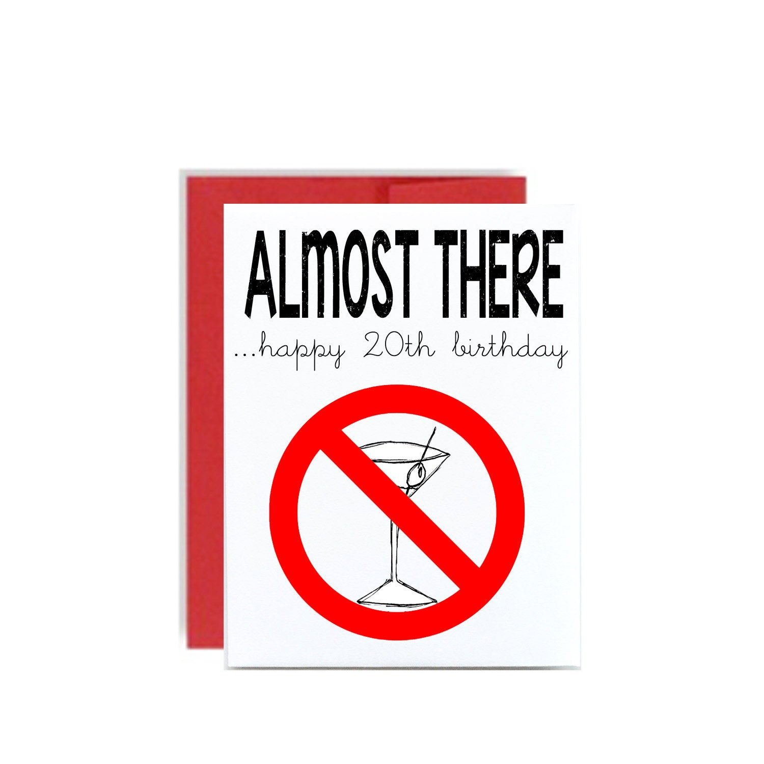 20Th Birthday Card Ideas 20th Happy Birthday Card Almost To Drinking Age Martini 20 Bday