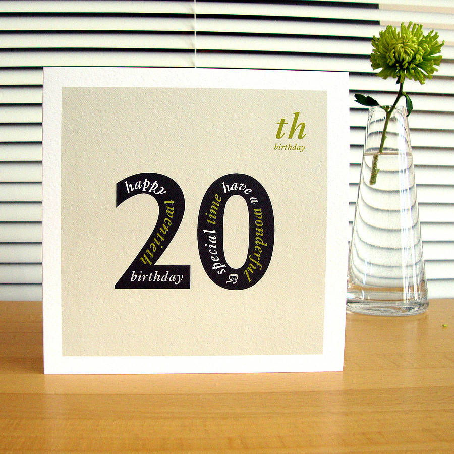 20Th Birthday Card Ideas Personalised Landmark Birthday Card