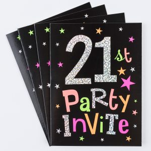 21 Birthday Card Ideas 21st Birthday Party Invitation Cards Pack Of 10