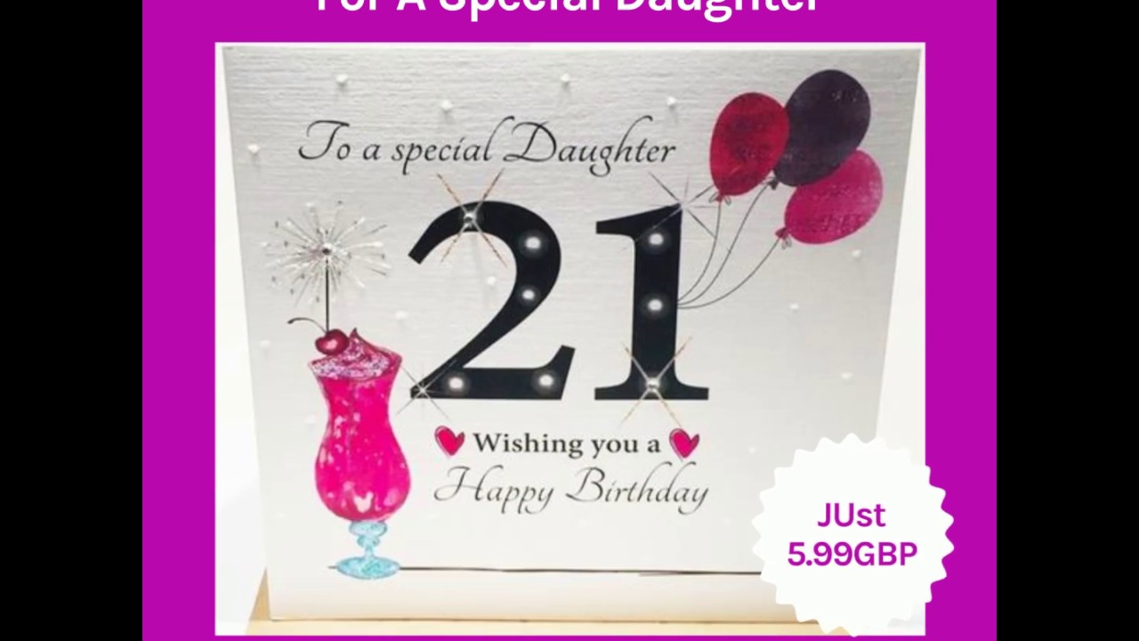 21 Birthday Card Ideas Large Happy 21st Birthday Card For A Special Daughter