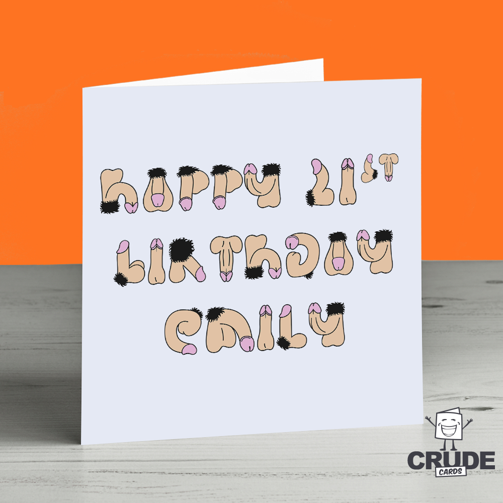 21 Birthday Card Ideas Personalised Rude Willy 21st Birthday Card