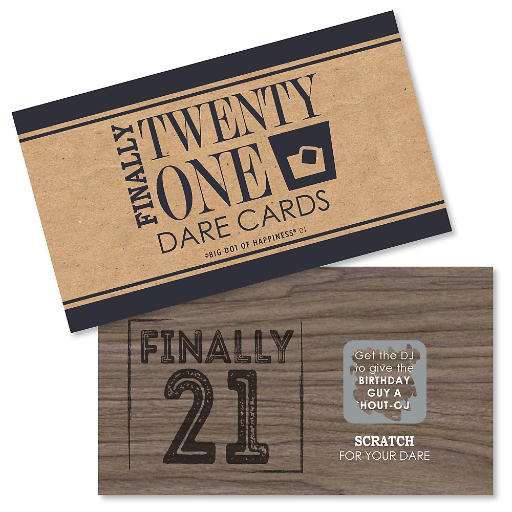 21St Birthday Card Making Ideas Finally 21 Girl 21st Birthday Party Game Scratch Off Dare Cards 22 Count
