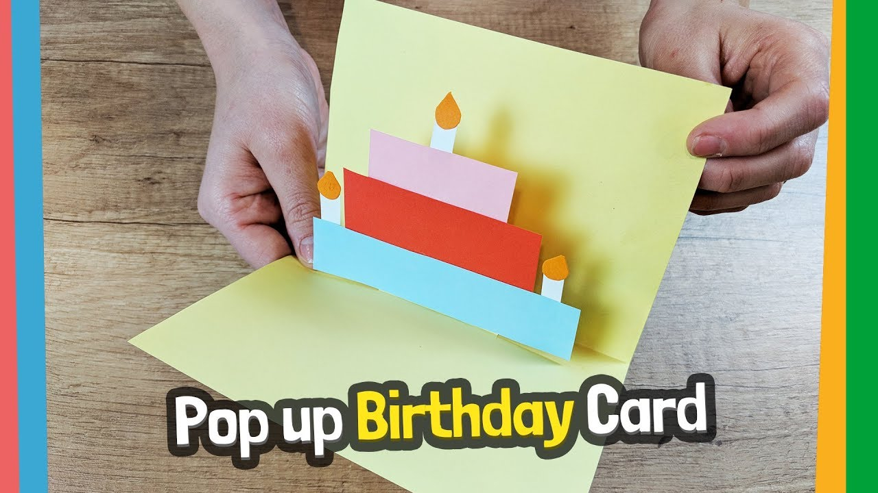 3 Year Old Birthday Card Ideas Pop Up Birthday Card Craft For Kids Easy Diy