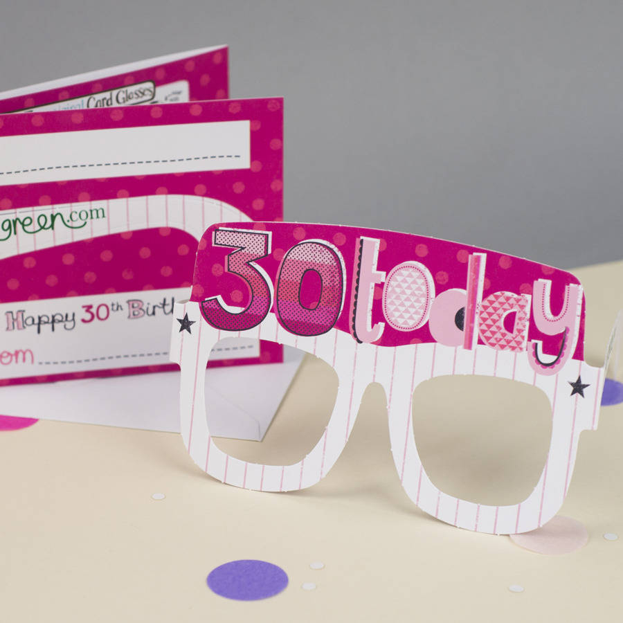 30Th Birthday Card Ideas 30th Birthday Card Glasses For Her