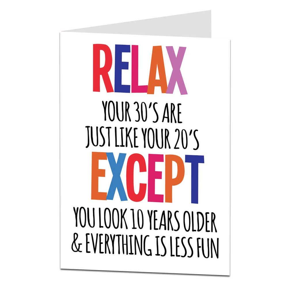 30Th Birthday Card Ideas 30th Birthday Card Humour Perfect For Son Daughter