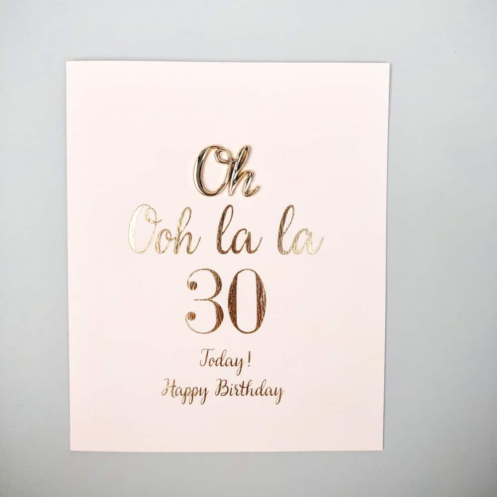 30Th Birthday Card Ideas 30th Birthday Word Charm Card