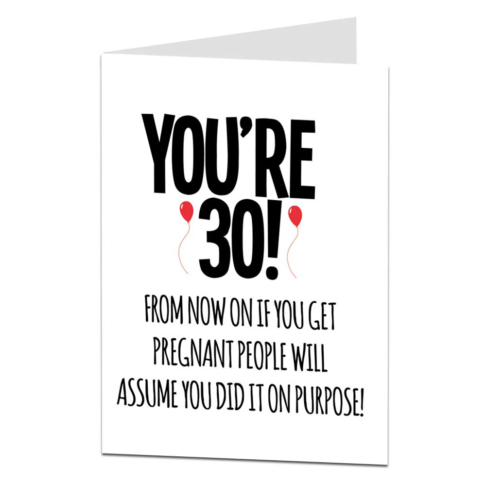 30Th Birthday Card Ideas Details About 30th Birthday Card 30 Thirty Today For Her Women Best Friend Pregnant Joke Funny
