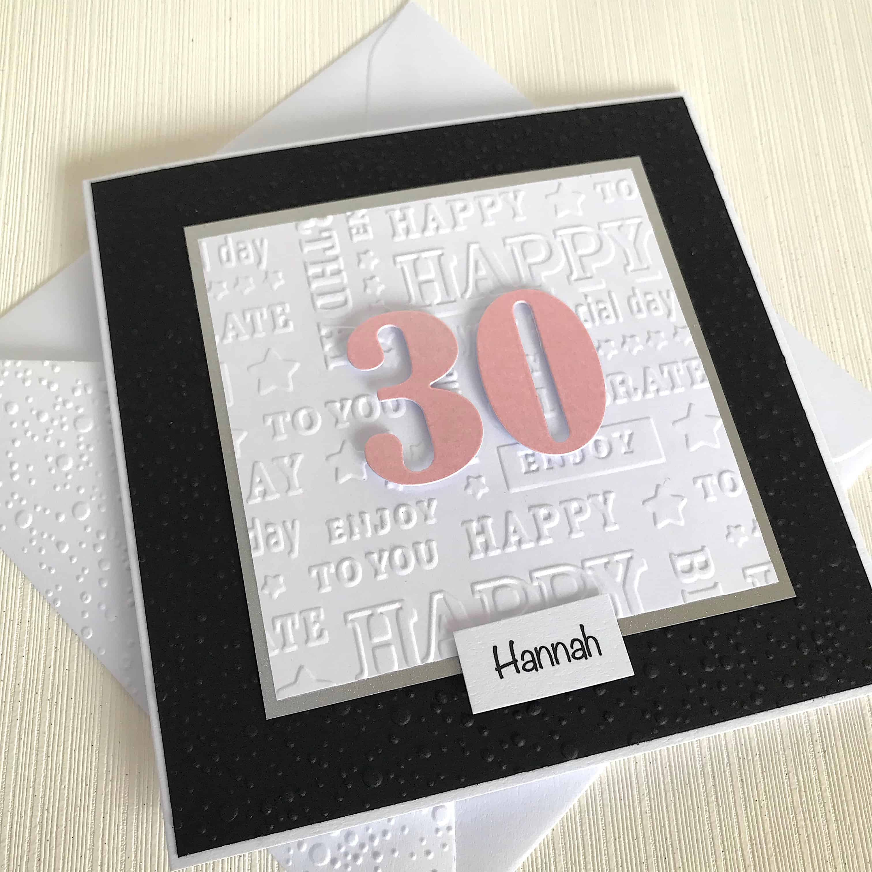 30Th Birthday Card Ideas Personalised 30th Birthday Card Handmade Birthday Card