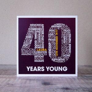 40 Birthday Card Ideas Personalised 40th Birthday Card