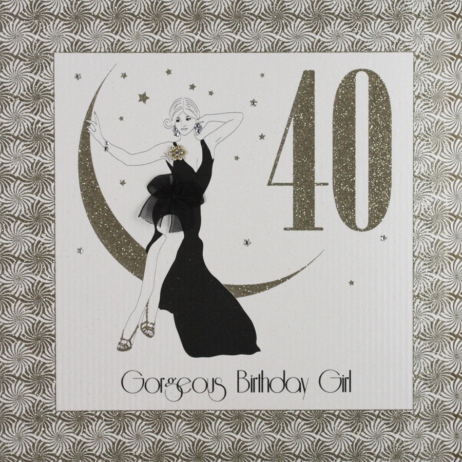 40Th Birthday Card Ideas Gorgeous Birthday Girl Large Handmade 40th Birthday Card Ga5