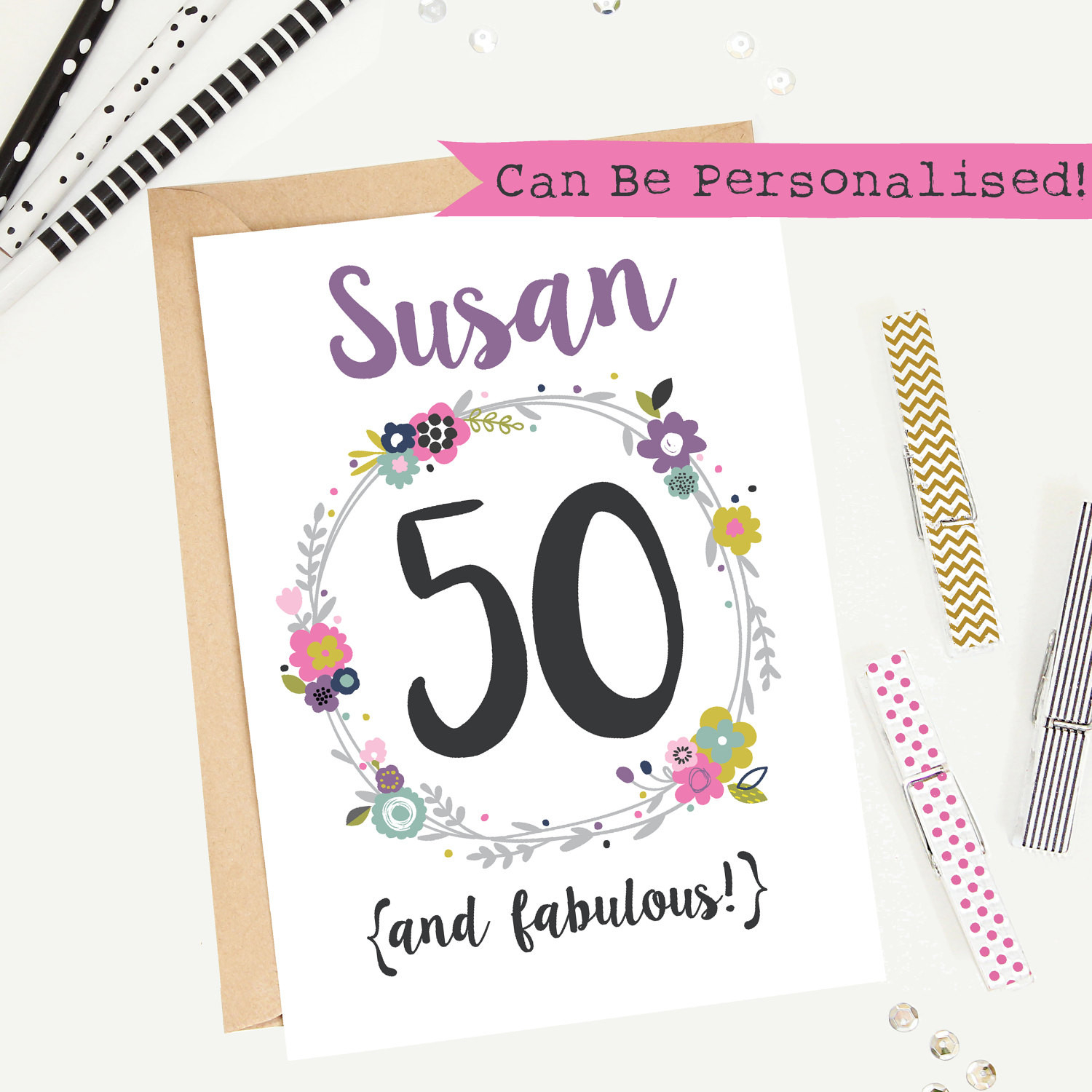 50Th Birthday Card Ideas 50th Personalised Birthday Cards Personalised 50th Birthday Card