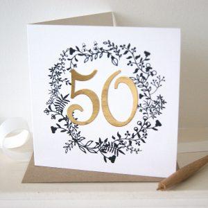 50Th Birthday Card Ideas Luxe Gold 50th Birthday Card