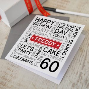 60 Birthday Card Ideas Personalised 60th Birthday Card