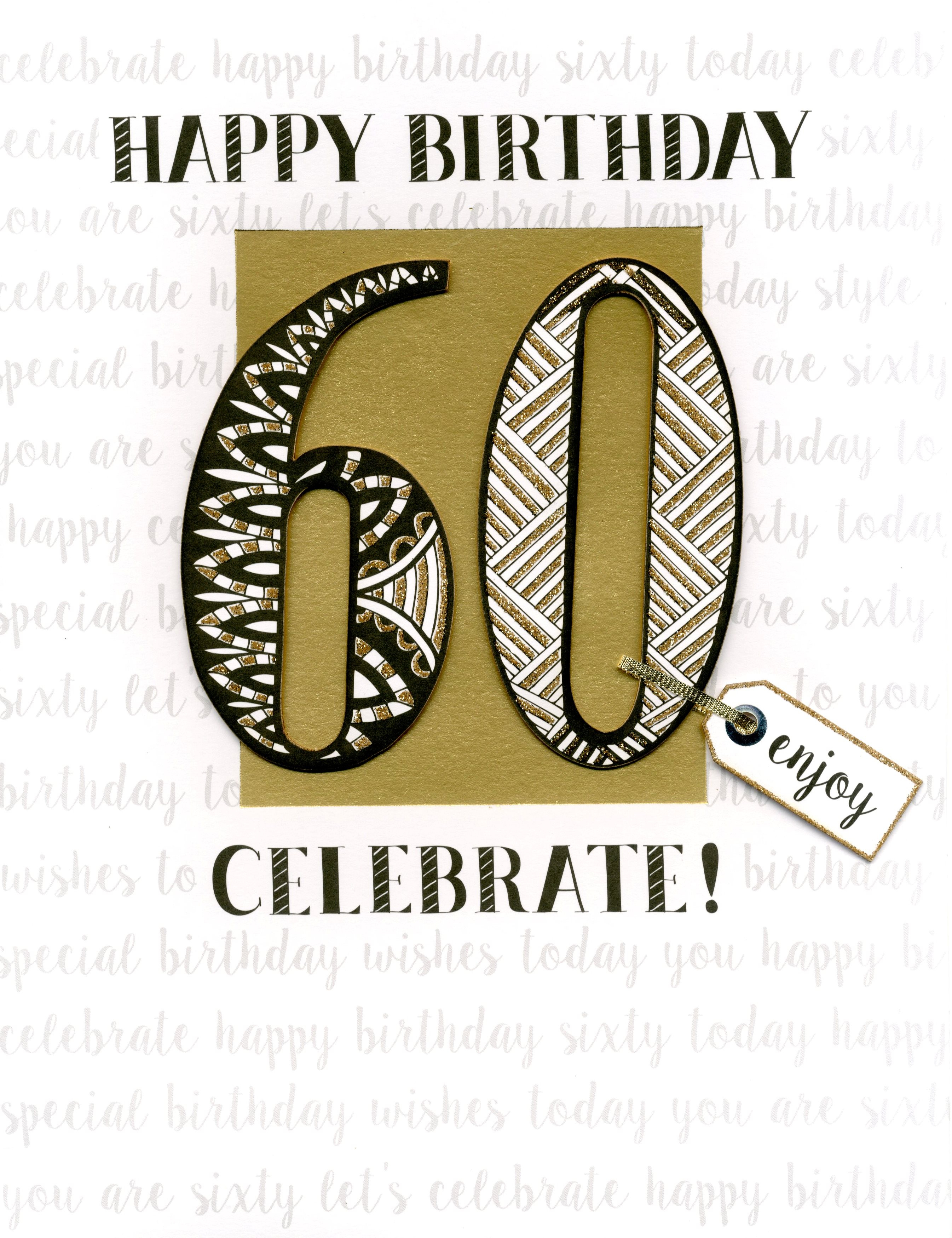 60Th Birthday Card Ideas 60th Birthday Gigantic Greeting Card