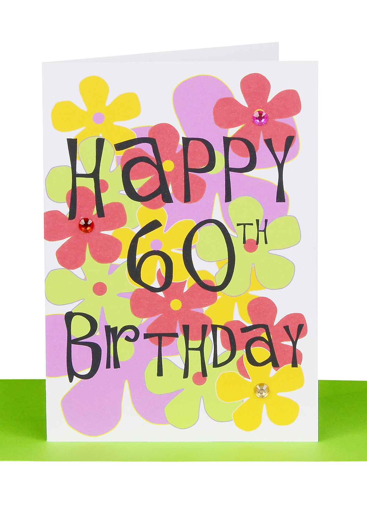 60Th Birthday Card Ideas Happy 60th Birthday Greeting Card Flowers Lbg 159