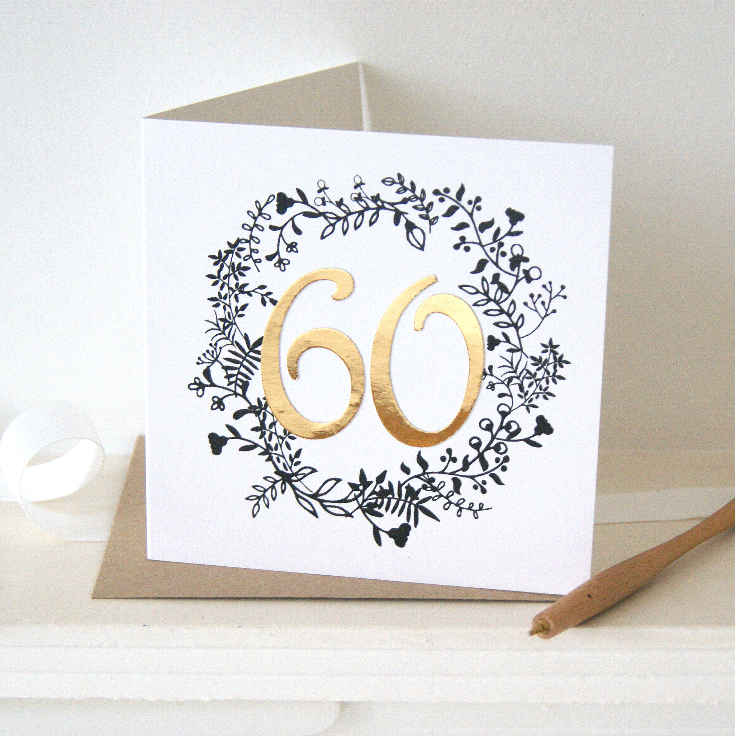 60Th Birthday Card Ideas Luxe Gold 60th Birthday Card