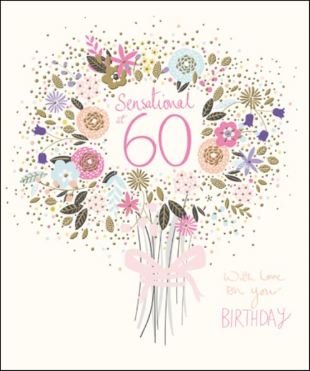 60Th Birthday Card Ideas Pretty Happy 60th Birthday Greeting Card