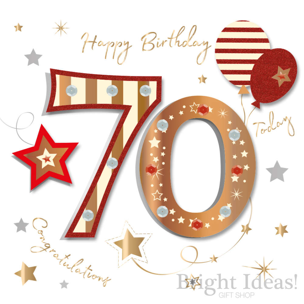 70 Birthday Card Ideas 70th Birthday Card Congratulations 70 Today