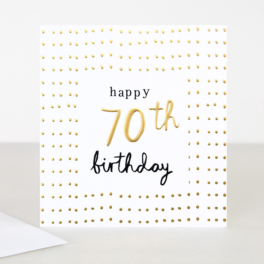 70Th Birthday Card Ideas Gold 70th Birthday Card