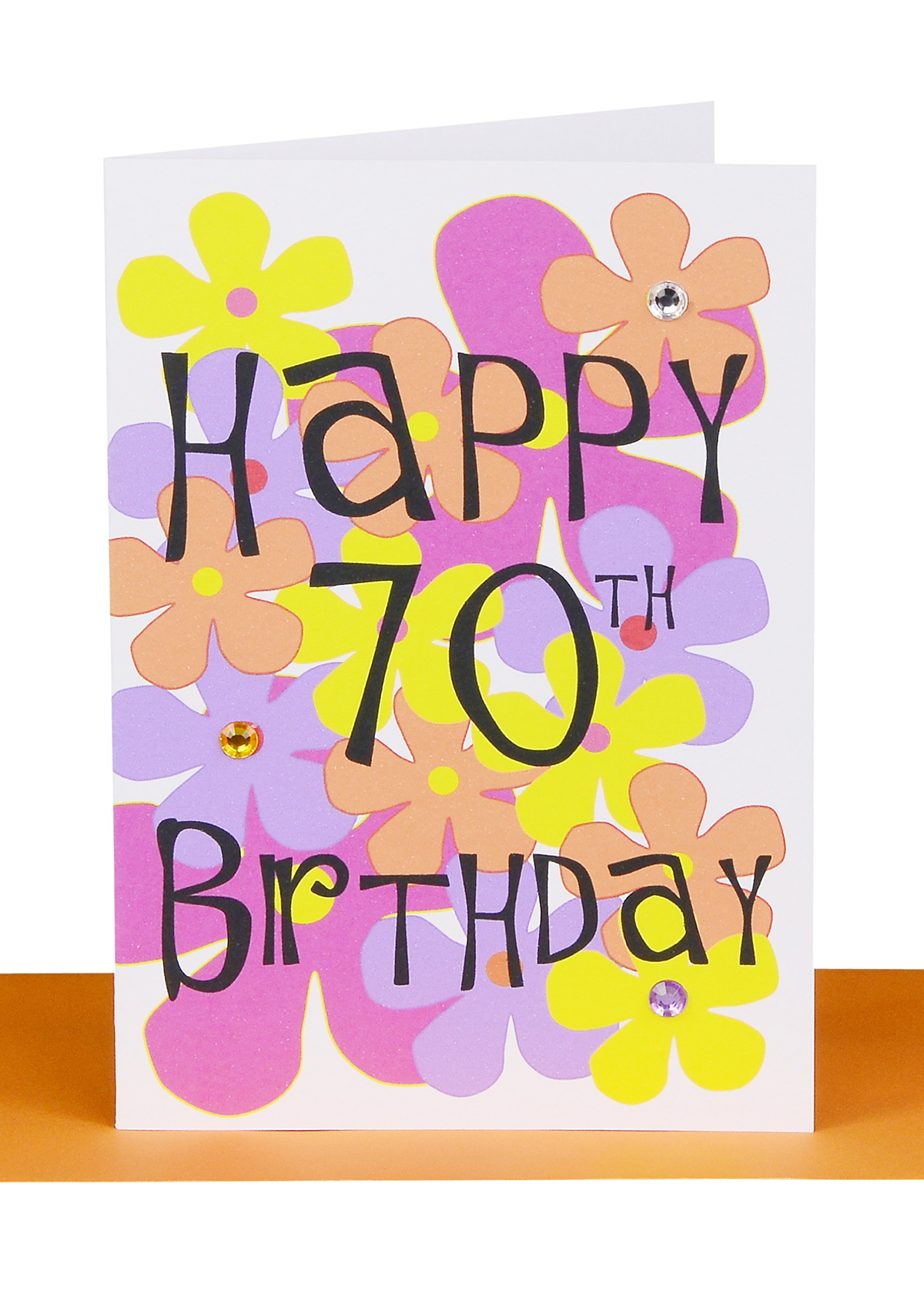 70Th Birthday Card Ideas Happy 70th Birthday Greeting Card Flowers Lbg 157
