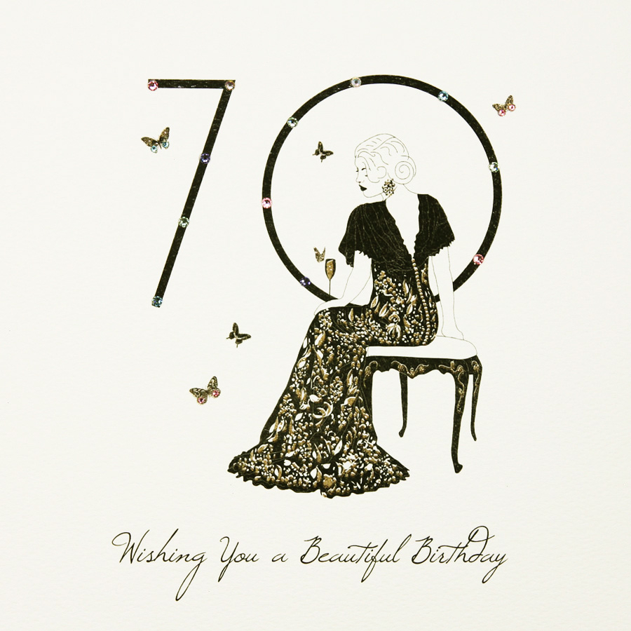 70Th Birthday Card Ideas Wishing You A Beautiful Birthday Large Handmade 70th Birthday Card Sl7