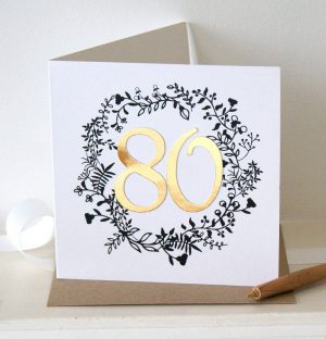 80 Birthday Card Ideas Luxe Gold 80th Birthday Card