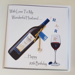 80 Birthday Card Ideas Personalised 80th Birthday Card Husband Red Wine Any Relation Any Age Any Tipple