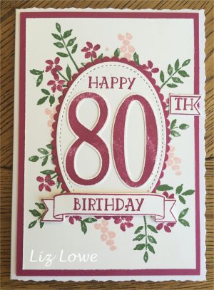 80 Birthday Card Ideas Special Diy Birthday Cards Stampin Up Number Of Years 80th Birthday