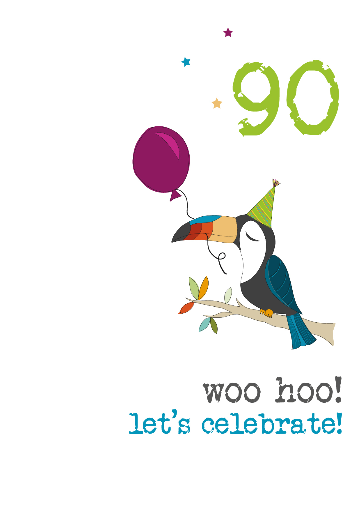 90Th Birthday Card Ideas 90th Birthday Woo Hoo Sparkle Finished Greeting Card